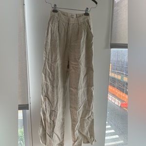 Brand New DISSH Norah Natural 100% Linen Pant Size US 2 / AU 6